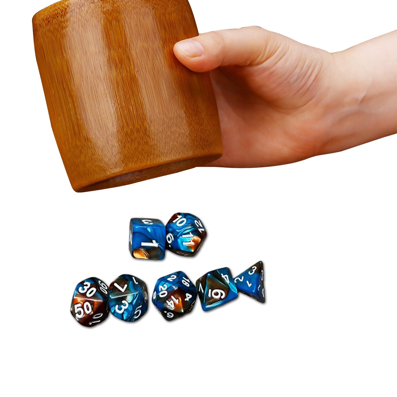 70 dadi poliedrici multilato in acrilico, 10 colori, adatti per giochi di ruolo