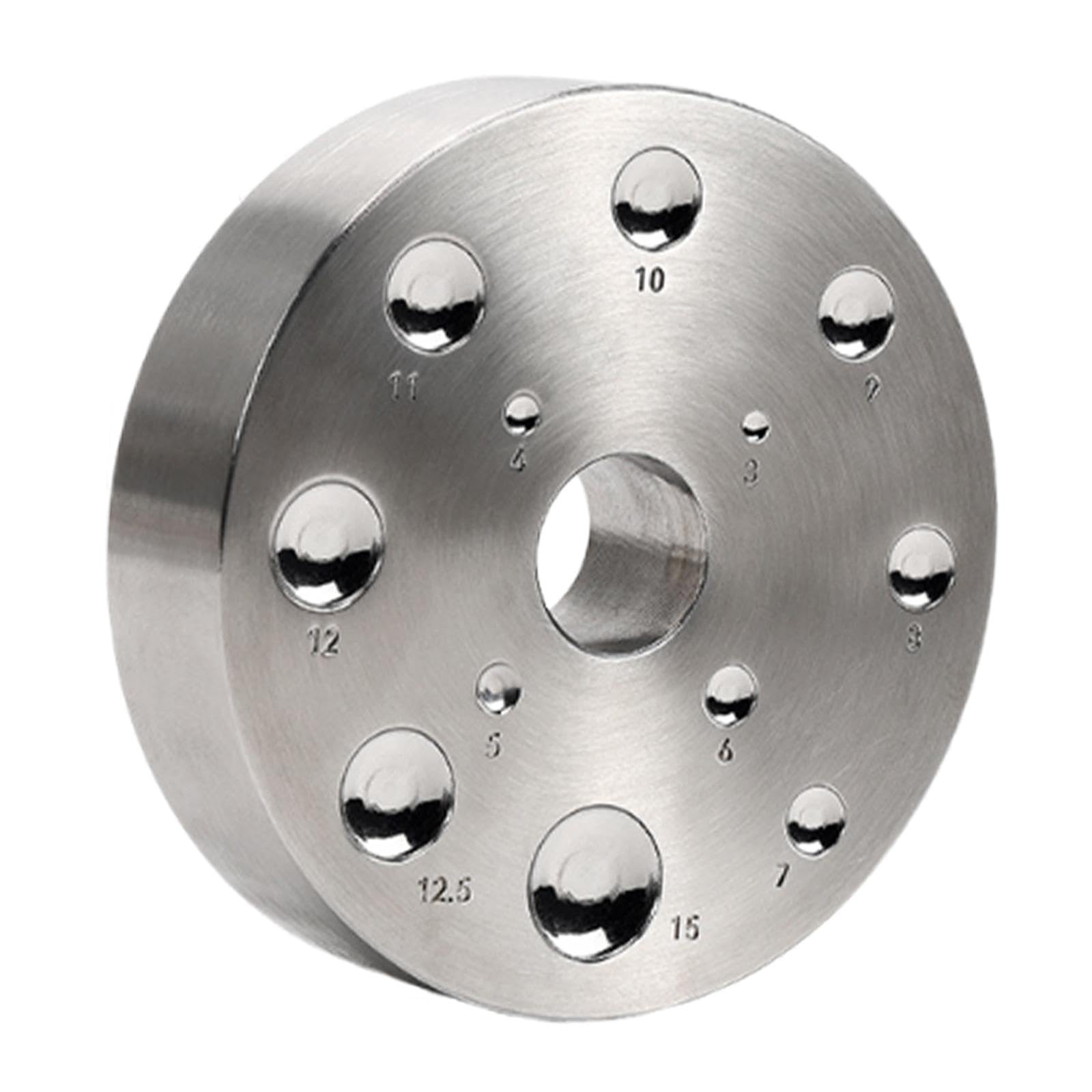 Badiman Dapping Doming Block Dapping Block Punch Hole Beginner Leather Rivet Setter Base Leather Rivet Press Tool for Sewing Button, Round