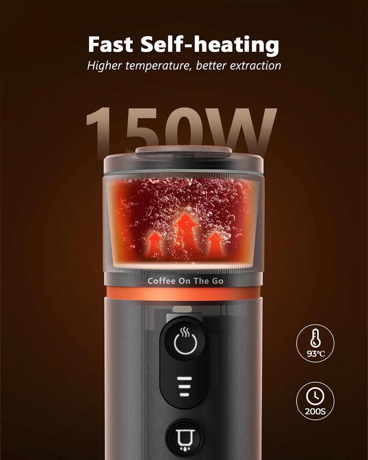 CONQUECO Kaffeemaschine Auto Espressomaschine 12v: Tragbare Akku Espresso Maker für Camping Reise - Mobile kapselmaschine Unterwegs fur Wohnmobil Lkw - 2 in 1 für gemahlenen kaffee und NS - kapseln