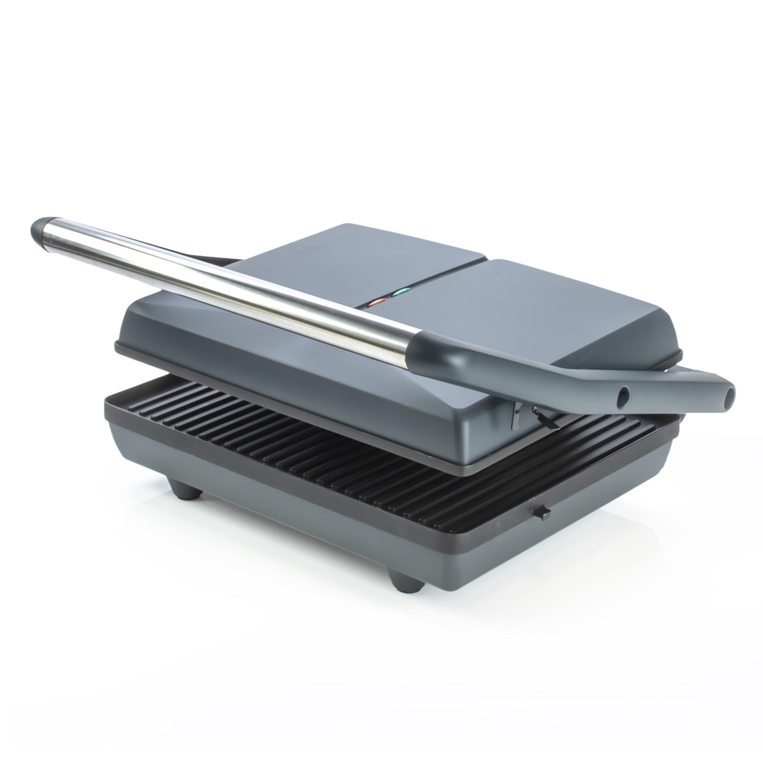 STATUS New Orleans 2‑Slice Sandwich Toaster Panini Press 2 kW Fixed Plate Non‑Stick Black (NEWORLEANS1PKB2)