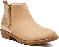 Vista 1 de FabKids Botas de equitación a la moda, cremallera lateral fácil de poner (niño pequeño, niño grande)