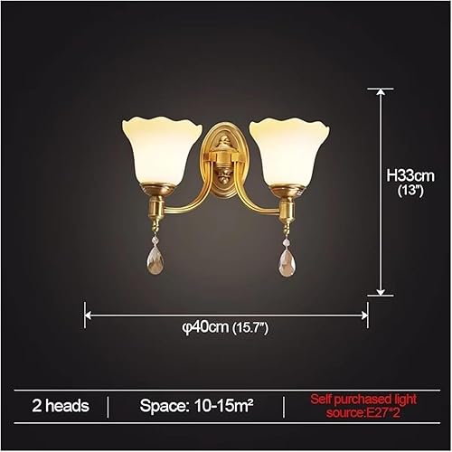 Miniatura 4 de Apliques y lámparas de pared de latón para interior, iluminación decorativa Retro para sala de Estar, dormitorio, mesilla de noche, hotel, pasillo,