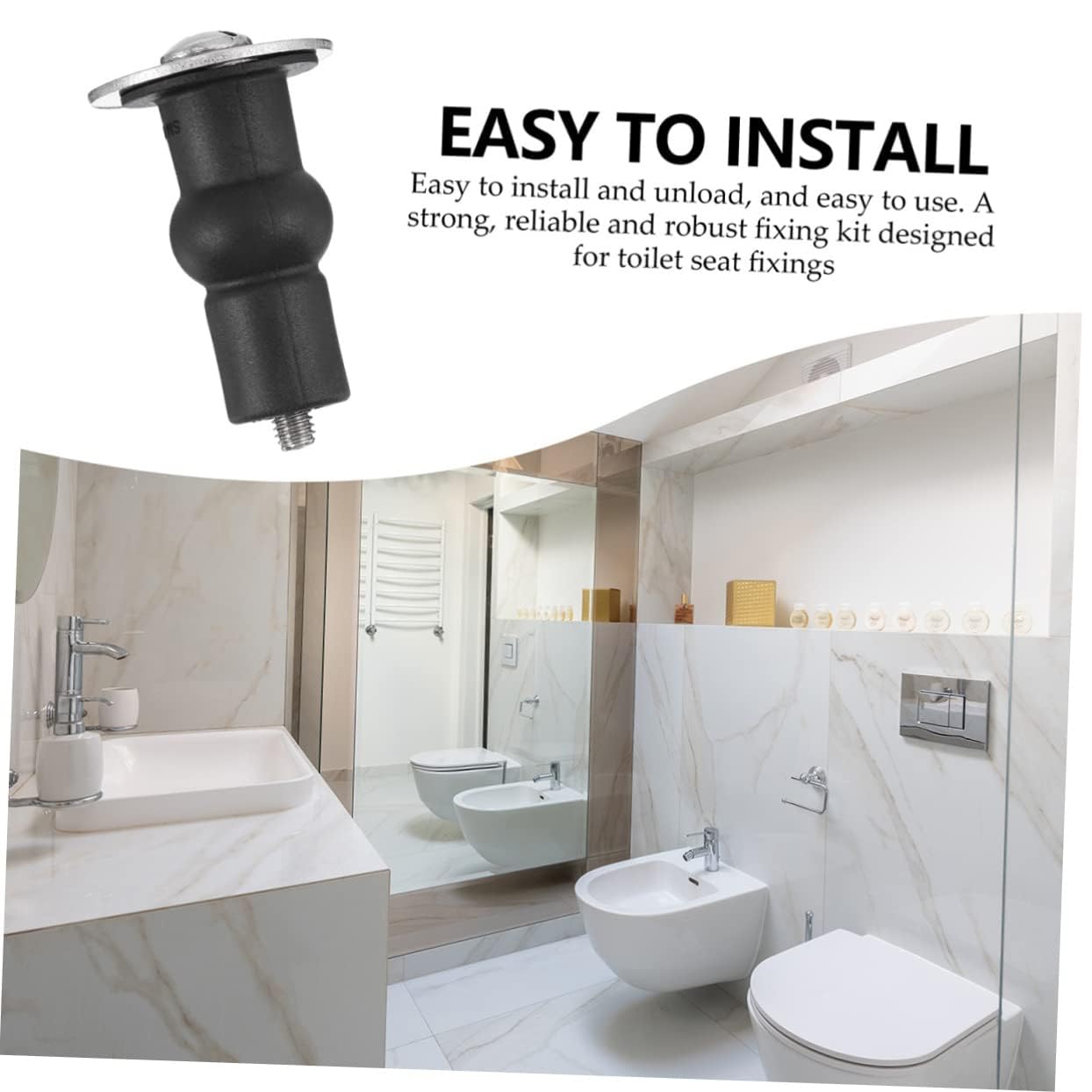Bulloni for viti di ancoraggio in acciaio inossidabile Manicotto di espansione Vite for WC Sedili for WC Cerniere in acciaio inossidabile Bulloni in acciaio inossidabile 6 pezzi Viti di fissaggio for