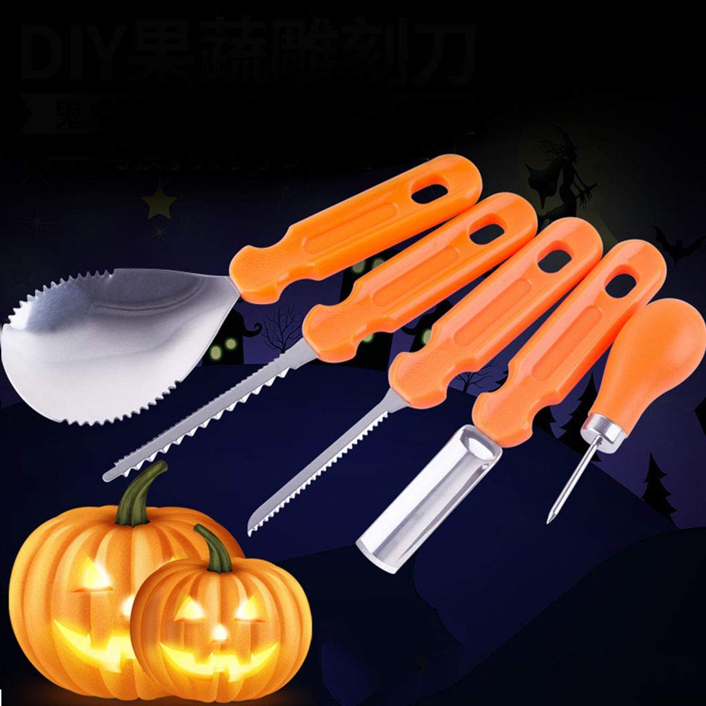 Outils de Sculpture Citrouille Ensemble de Sculpture Citrouille Halloween Moule en Acier Inoxydable Outil de Cuisson Lanterne Citrouille Outil de Sculpture Citrouille Ensemble de Sculpture