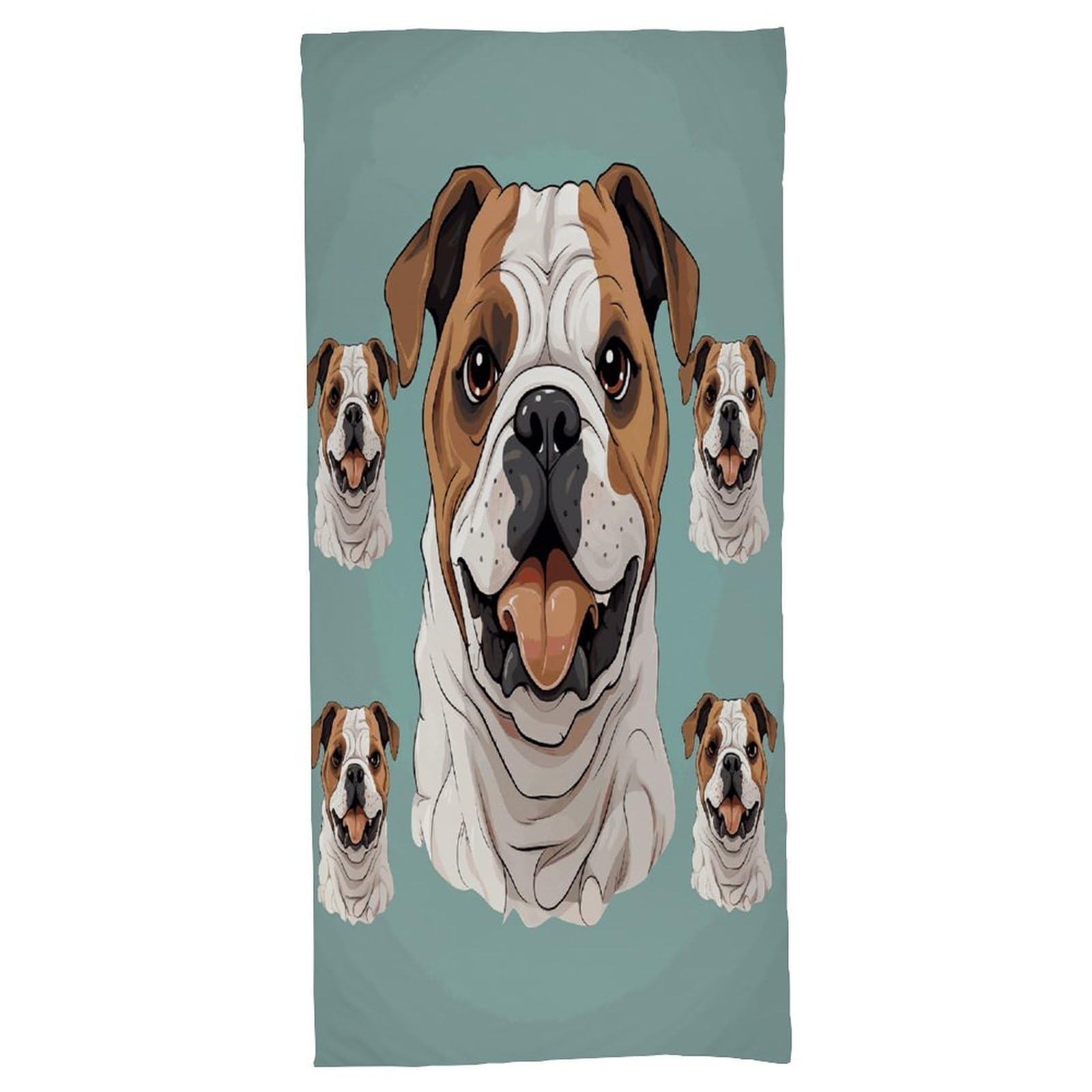 Fekiloot Men's Style Funny English Bulldog Bath Towel Highly Absorbent,Beach Towels For Wo,Pool Towel Bathroom Essential For Beach,Gym,Travel, Camp