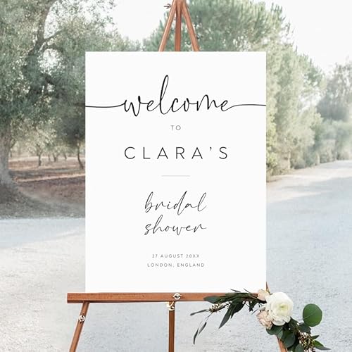 Labibang Modern Bridal Shower Welcome Sign, Minimalist, 12''W x 18''L,