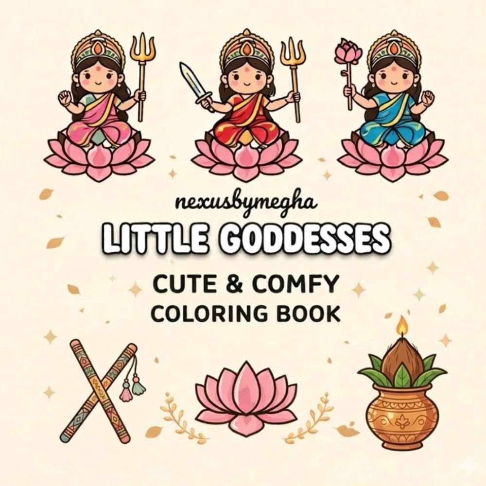 Little Goddesses: Cute & Comfy coloring Book