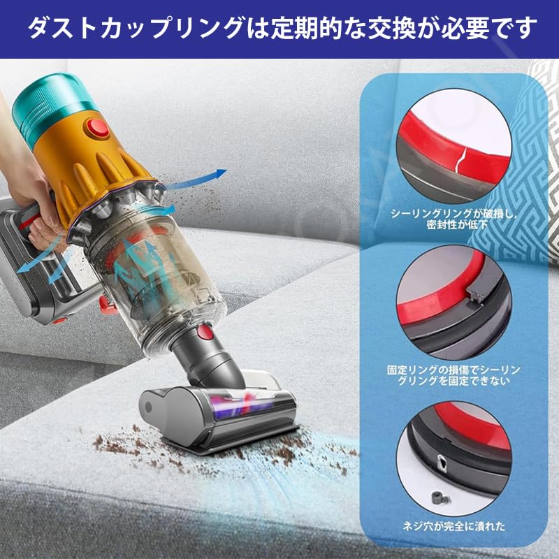 M*様 郵送要相談　ダイソン掃除機　パッキンはずれあり　SV18FFNSSS Amazon | ダイソン掃除機 SV18 SV20 対応 ダストカップ リング 交換用