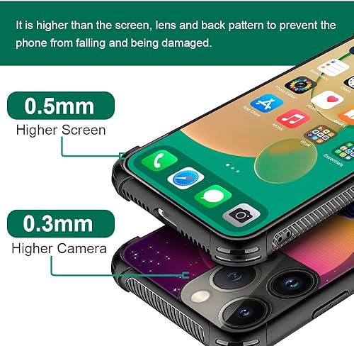 Miniatura 3 de CARLOCA Funda compatible con iPhone 15 Pro, fundas Synthwave con patrón retro de paisaje morado para iPhone 15 Pro, ultra protección, a prueba de