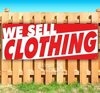 We Sell Clothing Banner 13 oz | Non-Fabric | Heavy-Duty Vinyl Single-Sided With Metal Grommets