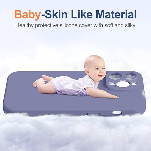 Miniatura 5 de TISOOG Funda compatible con iPhone 14 Pro Max, con 2 protectores de pantalla de vidrio templado 9H, protección de cámara forro de microfibra Funda