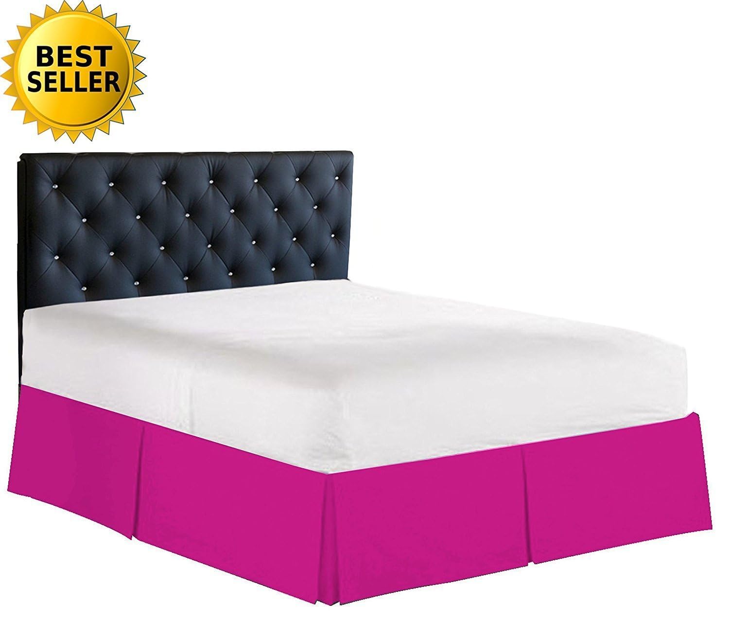 Omanium Multi-Ruffle Bed Skirt, Soft Multi Ruffle Bed Skirt Elastic Dust Ruffles with Wrap Around Bed Skirt Easy Fit with 18 Inch Drop 100% Cotton 800 Thread Count Bed Skirt (Queen, Light Grey)