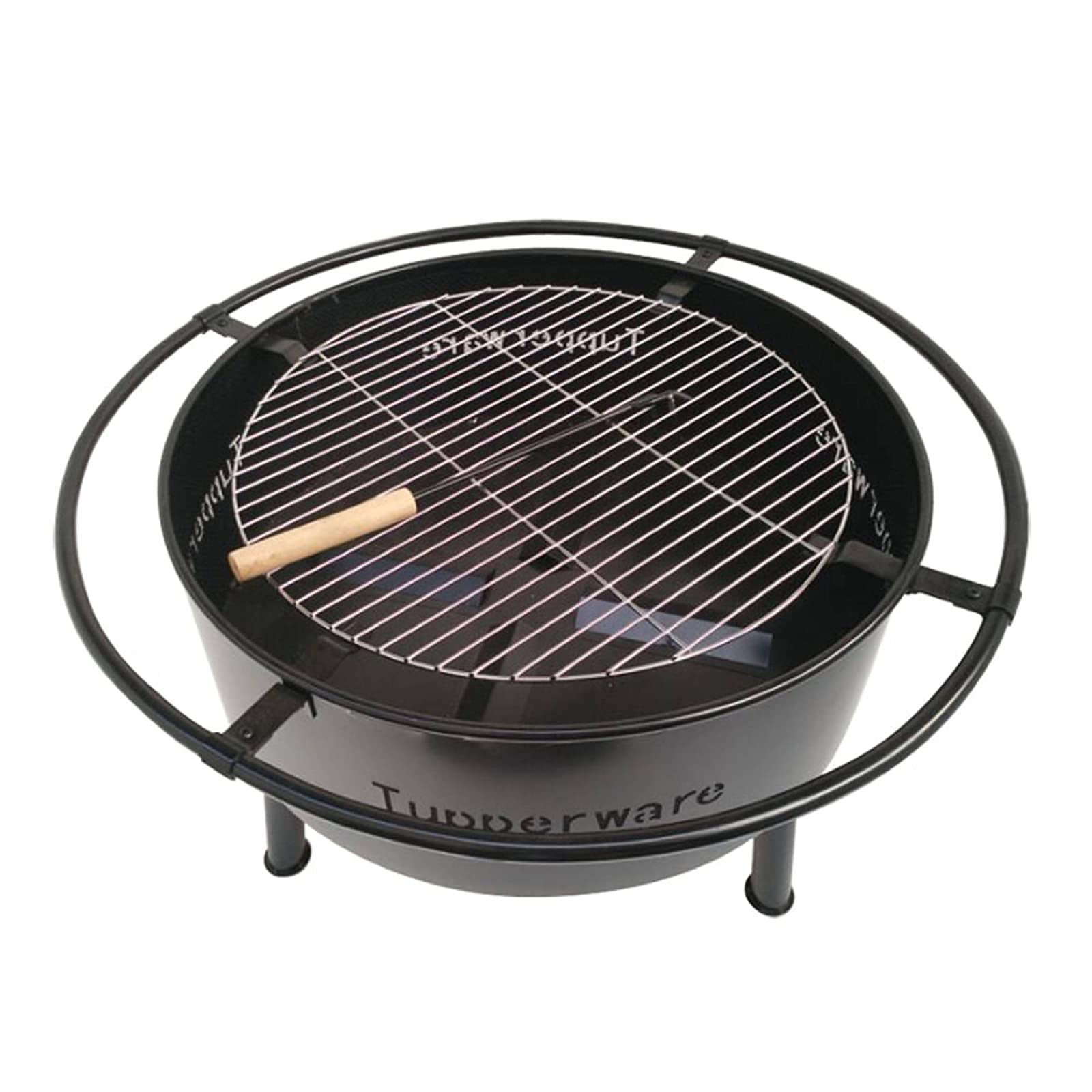 Bracieri a legna da esterno, braciere portatile, falò rotondo a legna da patio e braciere da cortile per esterni con griglia per barbecue