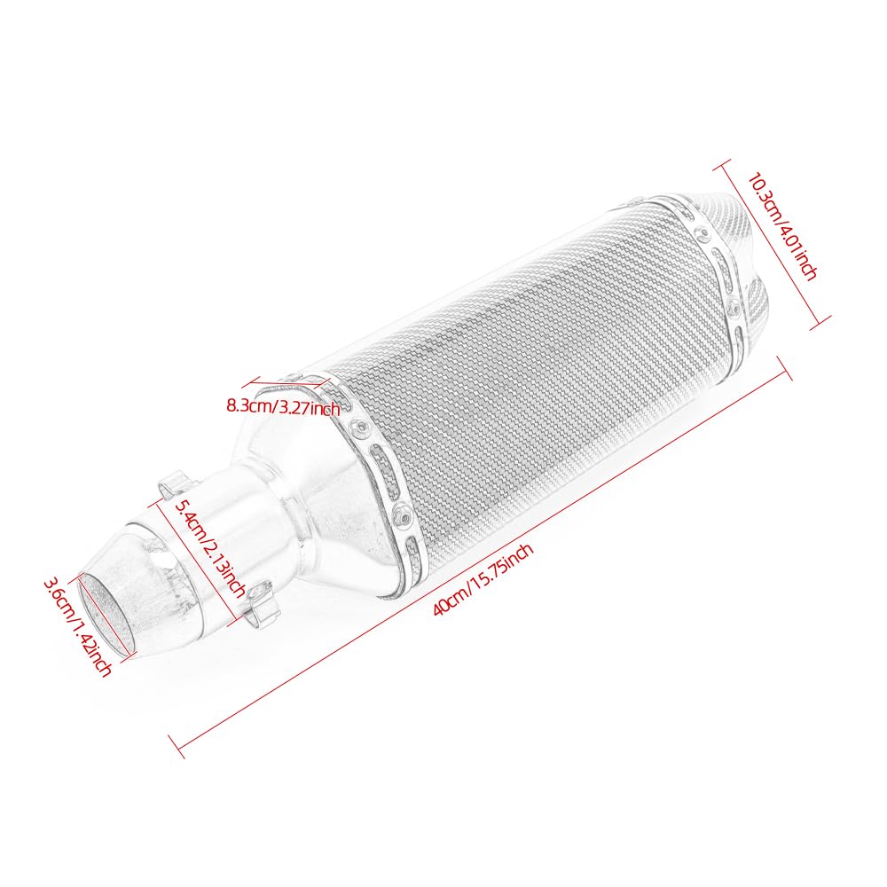 Tubo di scarico moto 36mm 51mm scarico universale Slip On compatibile con ATV Dirt Bike Street Bike Scooter (B)
