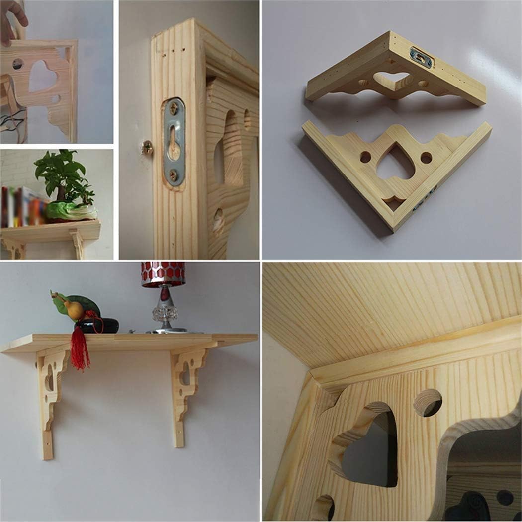 Angle Brackets,L Shape Wooden Triangle Bracket Shelf Brackets Brace Wall Mounted Shelf 90 Degree Angle Gold Shelf Bracket 2Pcs(Size:25 * 25cm) (Size : 15 * 15cm)