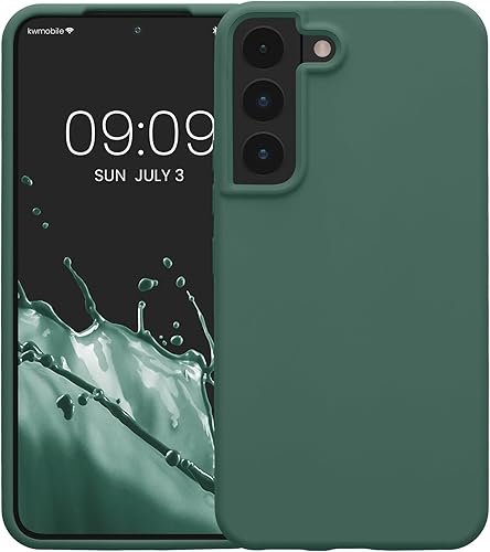 Miniatura 8 de kwmobile Funda Compatible con Samsung Galaxy S22 Funda - Funda de Teléfono de Silicona TPU con Acabado Suave - Verde Bosque