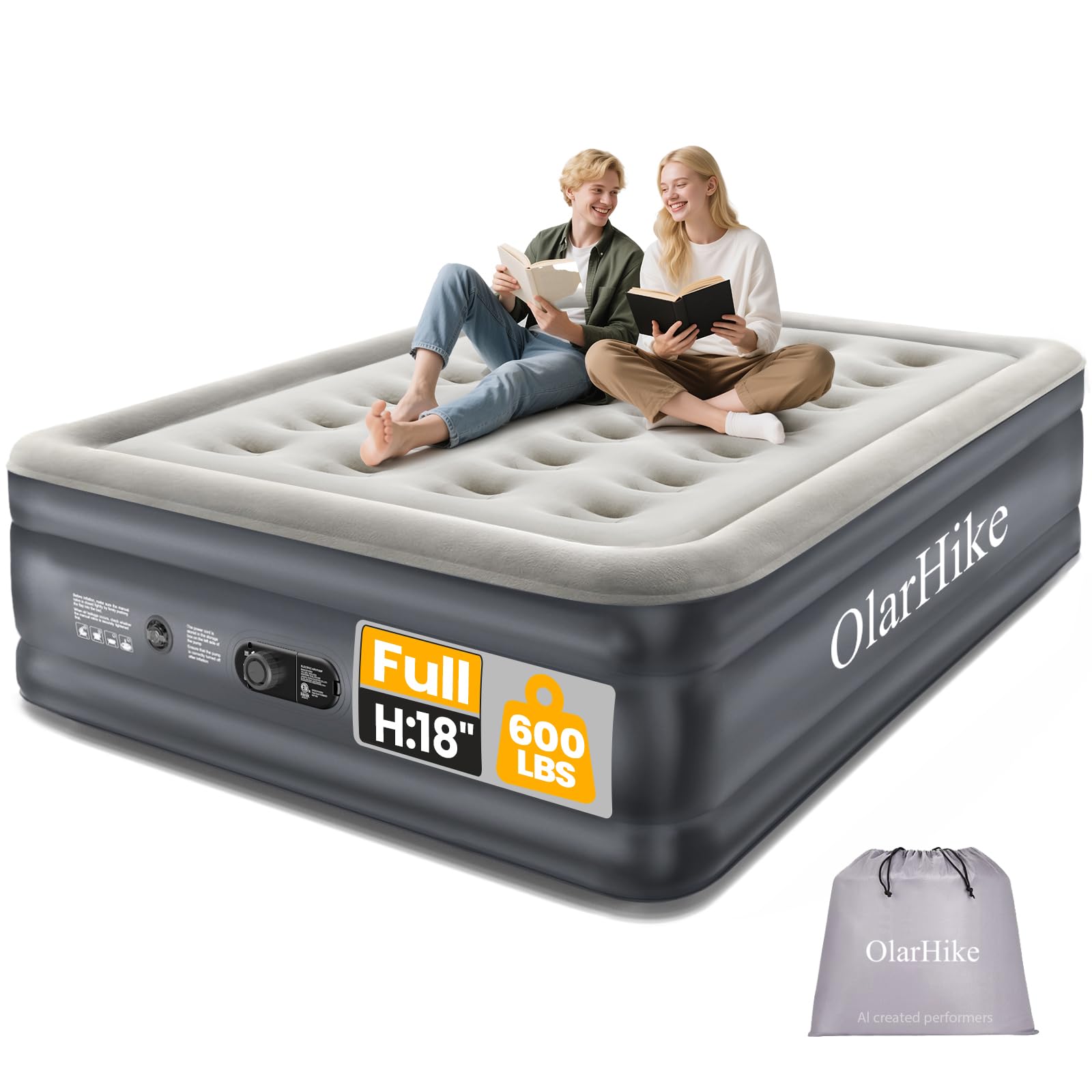 OlarHike Full Air Mattress with Built-in Pump