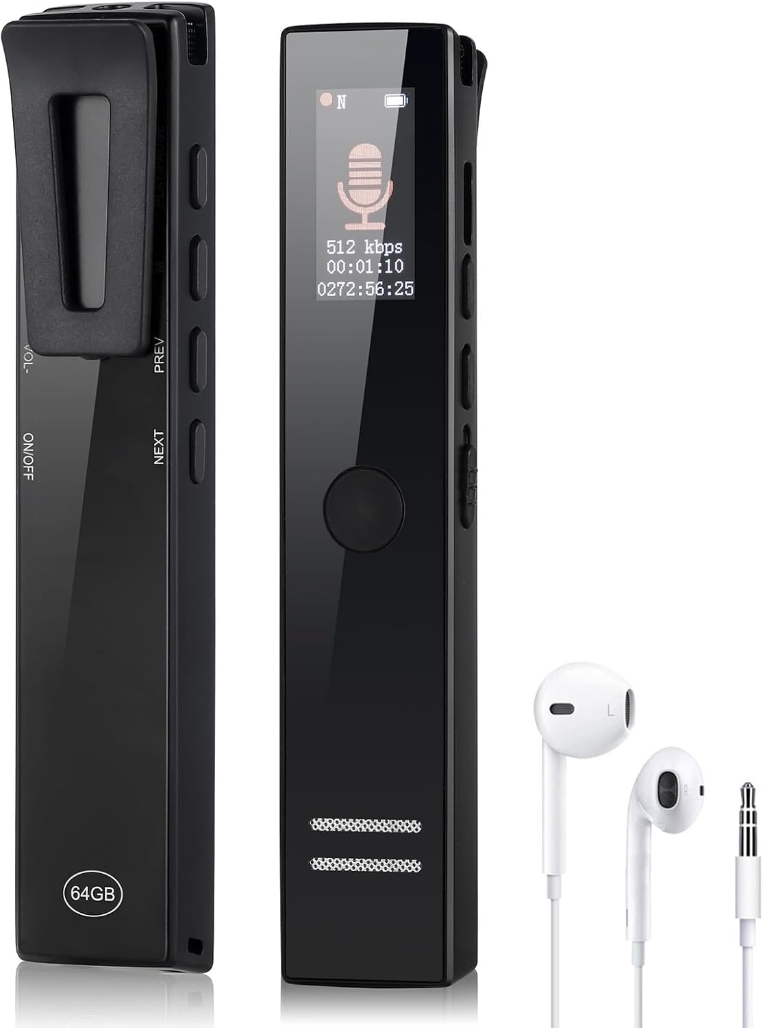 64GB Digital Voice Recorder，USB Professional Dictaphone Voice Recorder