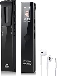64GB Digital Voice Recorder，USB Professional Dictaphone Voice Recorder Bluetooth with MP3 Player, Voice Activated Recorder with Rechargeable，Stereo HD Recorder for Conference Lecture Playback Function