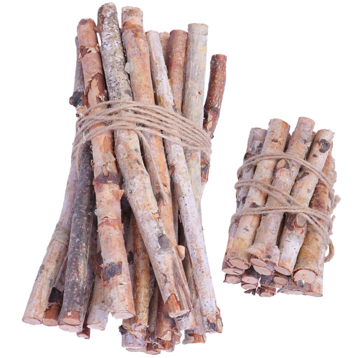 40 Pezzi Rami di Betulla Naturali Corteccia, Bastoncini di Legno Grezzo per Decorazioni Natalizie e Fai-da-te, per Arredamento Casa e Artigianato