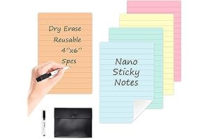 JJPRO Dry Erase Sticky Notes: Reusable Post It Notes for Effortless Annotation