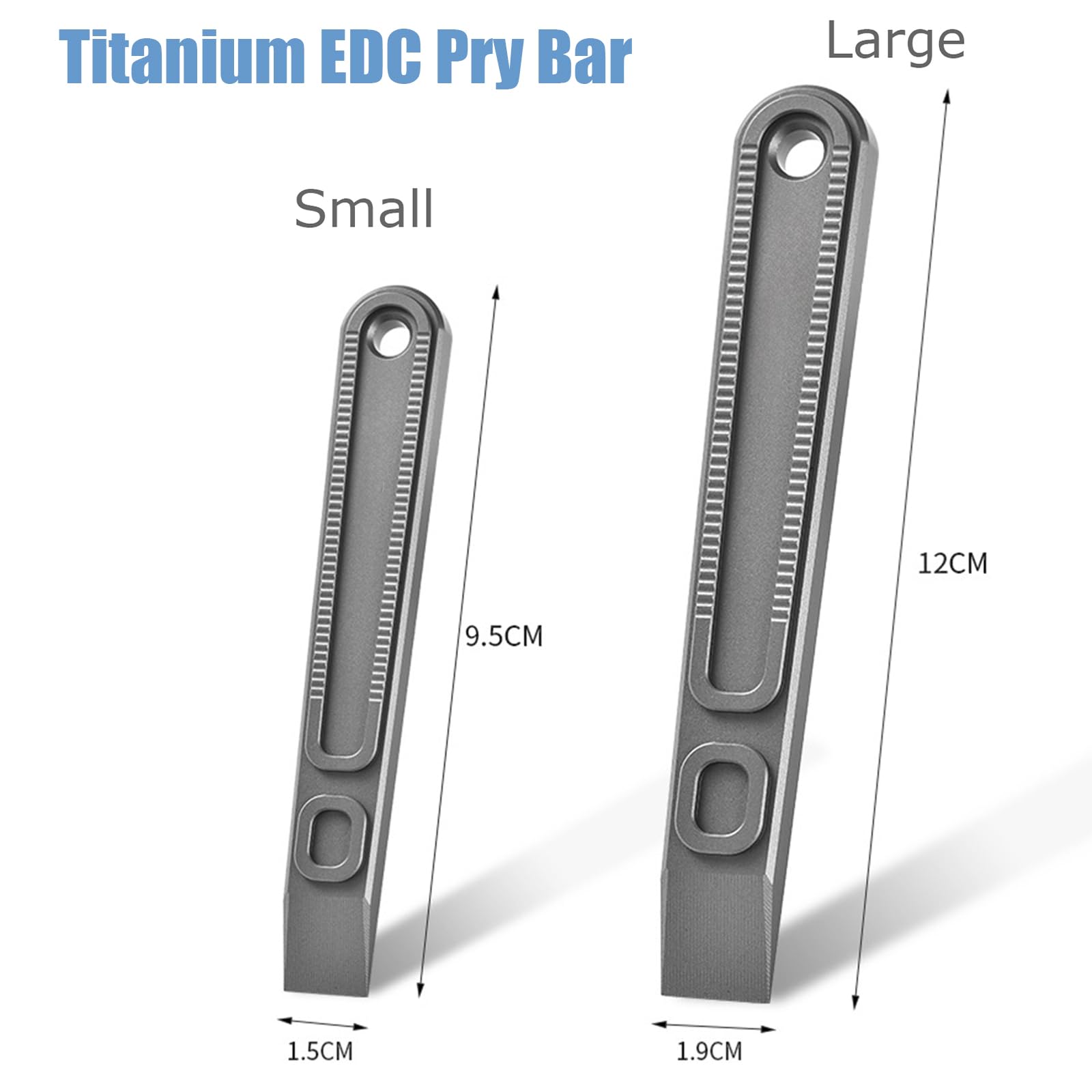 Hamans Stemmeisen aus Titan, Hebeleisen, Multi-Tool, 12,9 cm, Titan-Paket-/Dosenöffner für den täglichen Gebrauch, tragbar, leicht, Stonewash