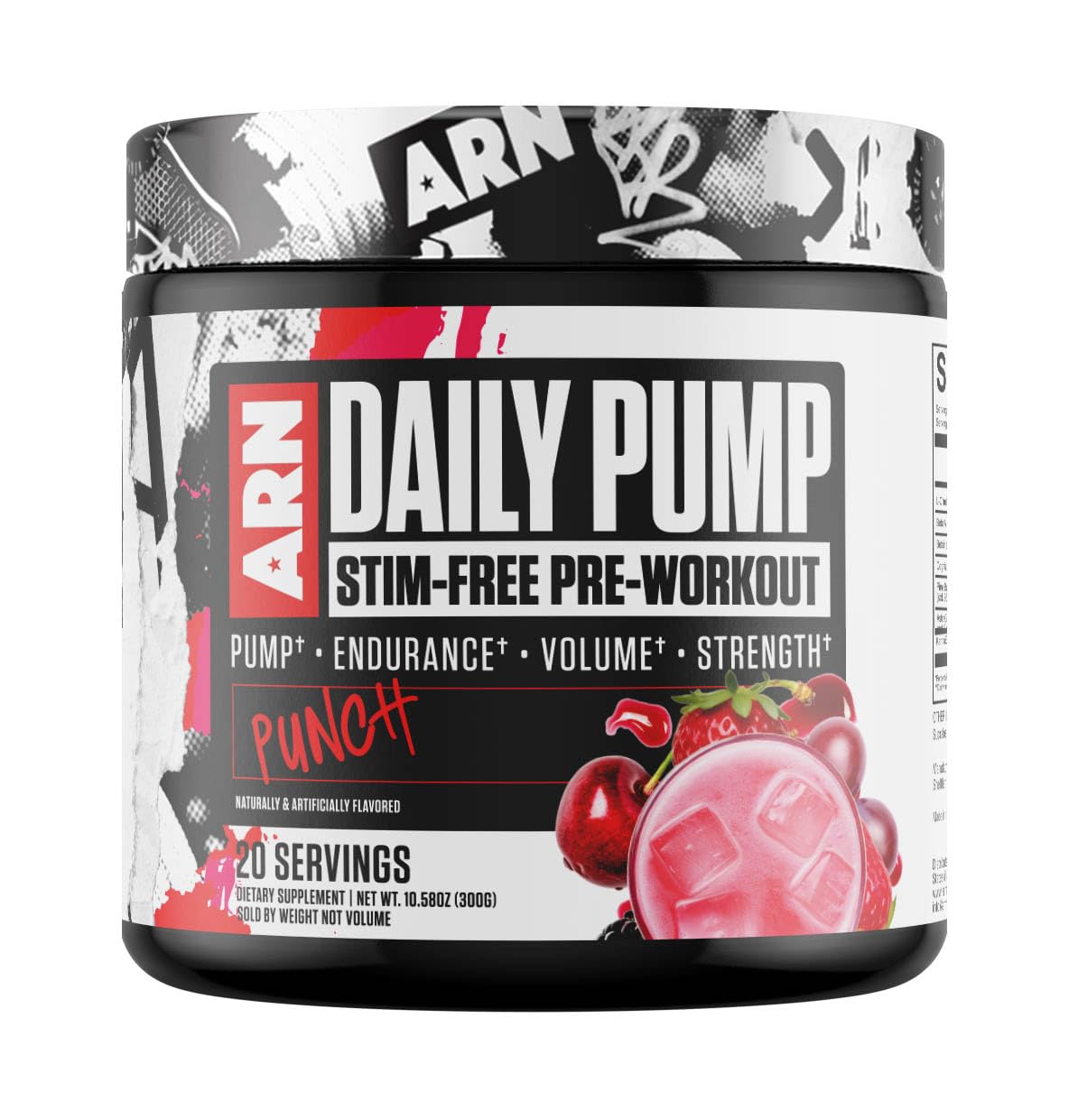 Arms Race NutritionARN | Daily Pump STIM-Free Pre-Workout (20 Servings, Punch)