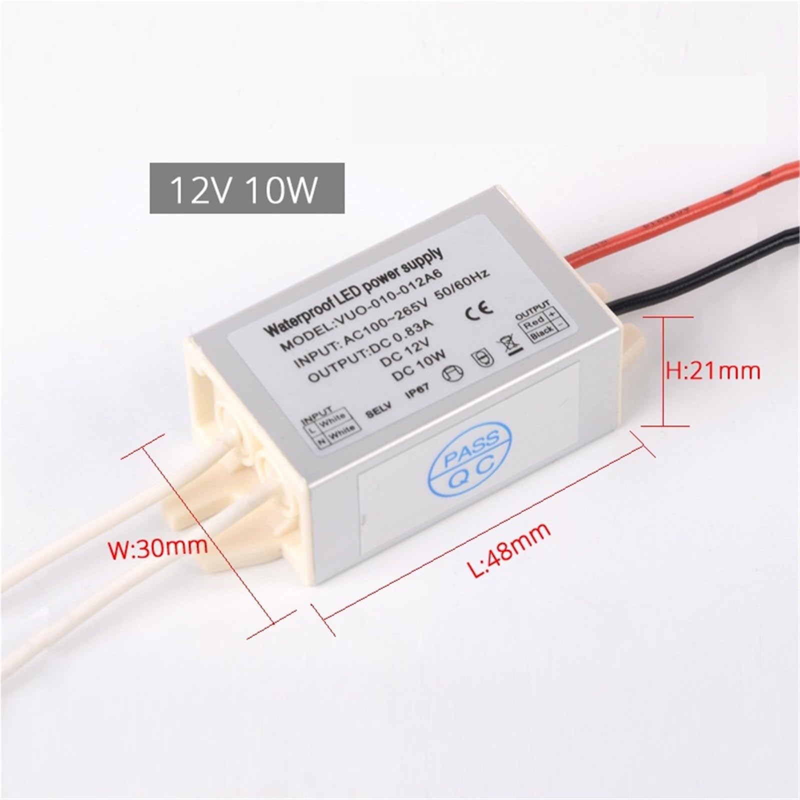 Fuente de alimentación LED impermeable 220V a 12V Driver Transformador IP67