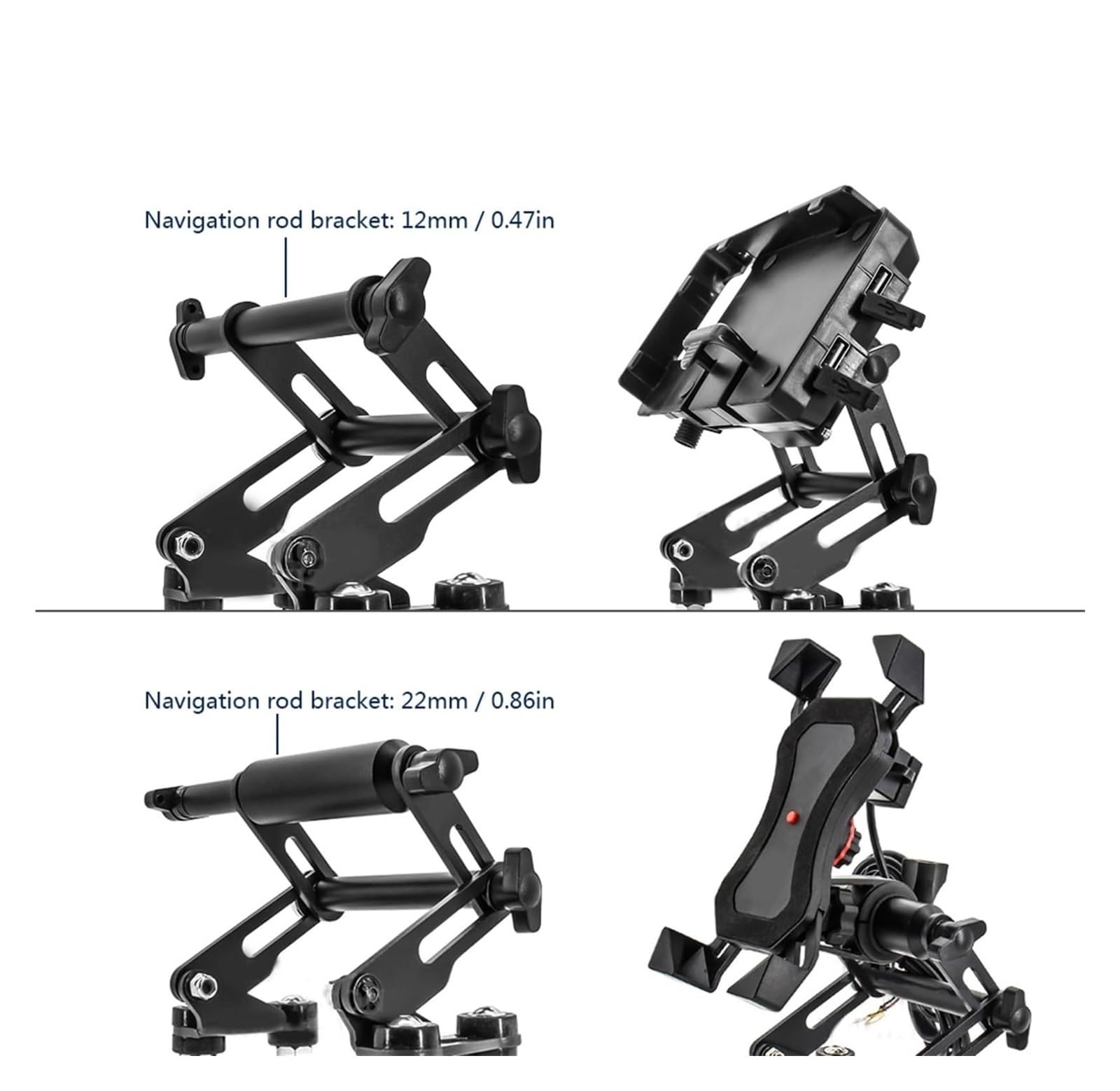 Per BMW F 650 GS 2008- Moto Regolabile Estensibile Telefono Navigazione Supporto GPS Targa Cavalletto Supporto Telefono Moto