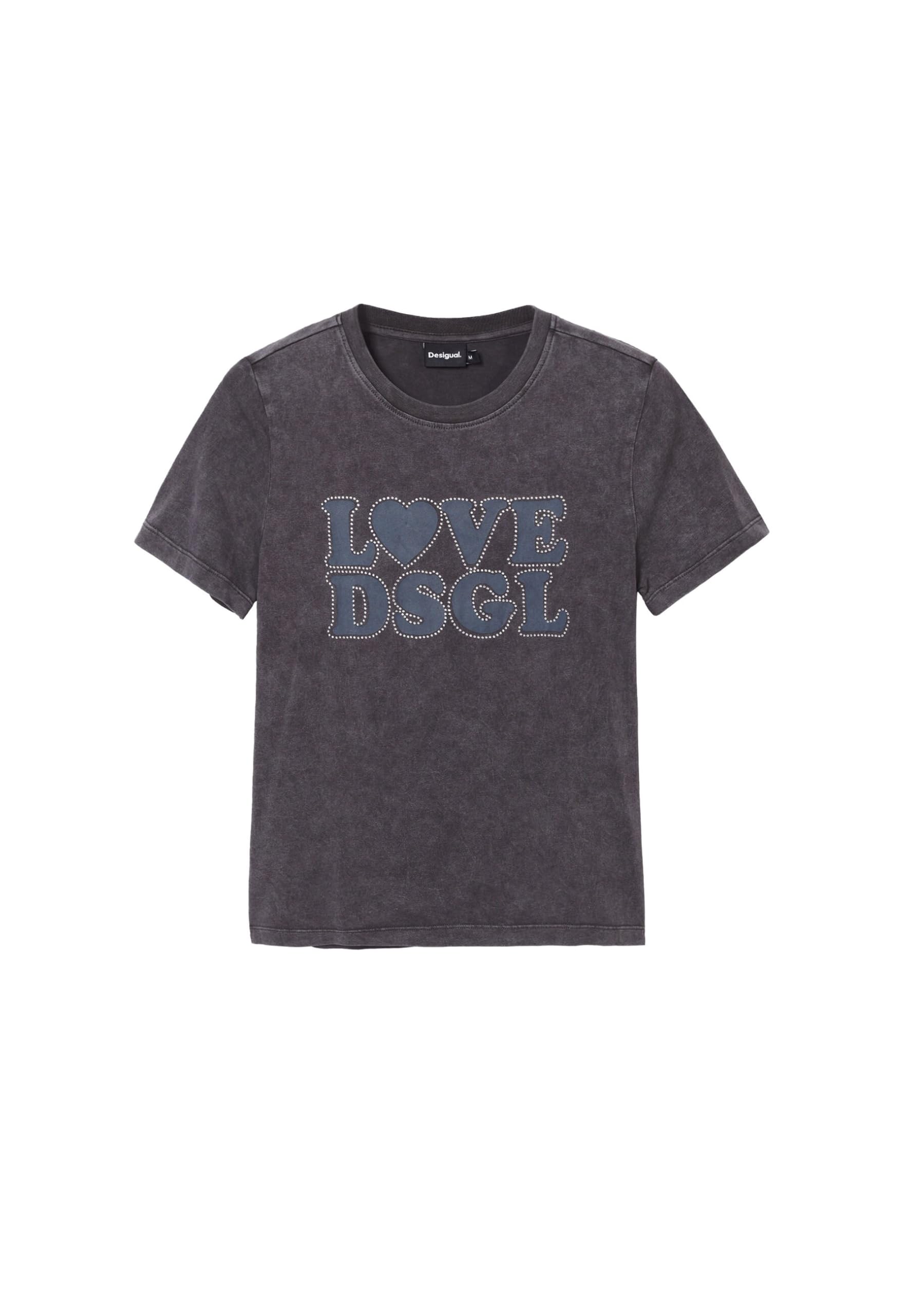 Desigual TS_Love 2000 Negro XXL, Negro, XXL