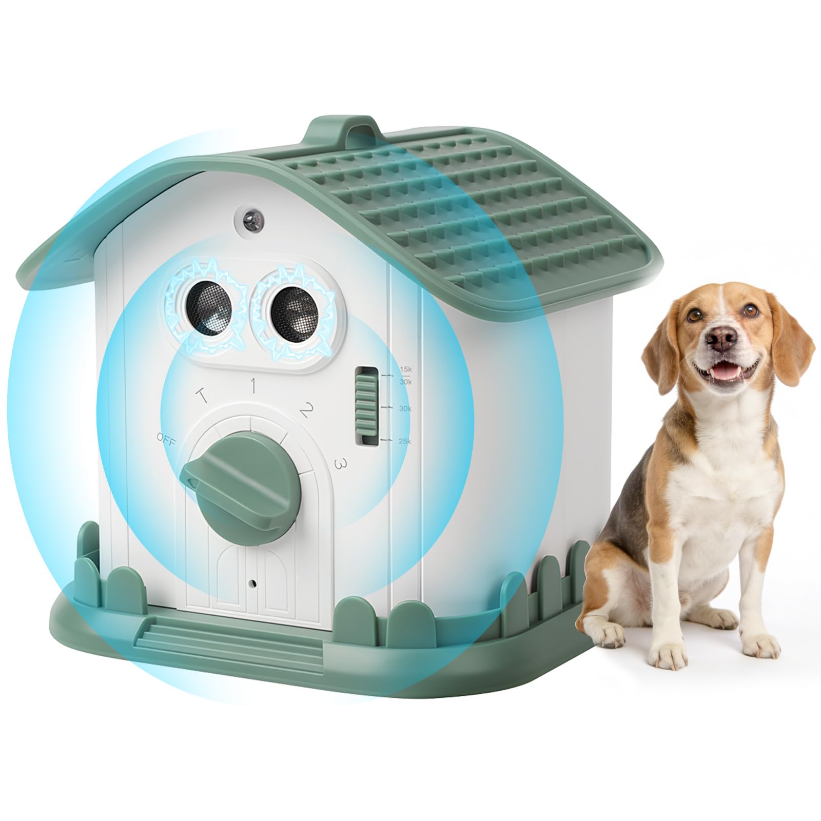 Anti Bell Gerät Hunde, 50FT Stopp Hundebell Gerät, Automatischer Ultraschall Anti Bellen, wiederaufladbares Antibell für Hunde mit 3 Modi , IPX4 Wasserdichtes Anti-Bell-Mittel für Innen & Außen