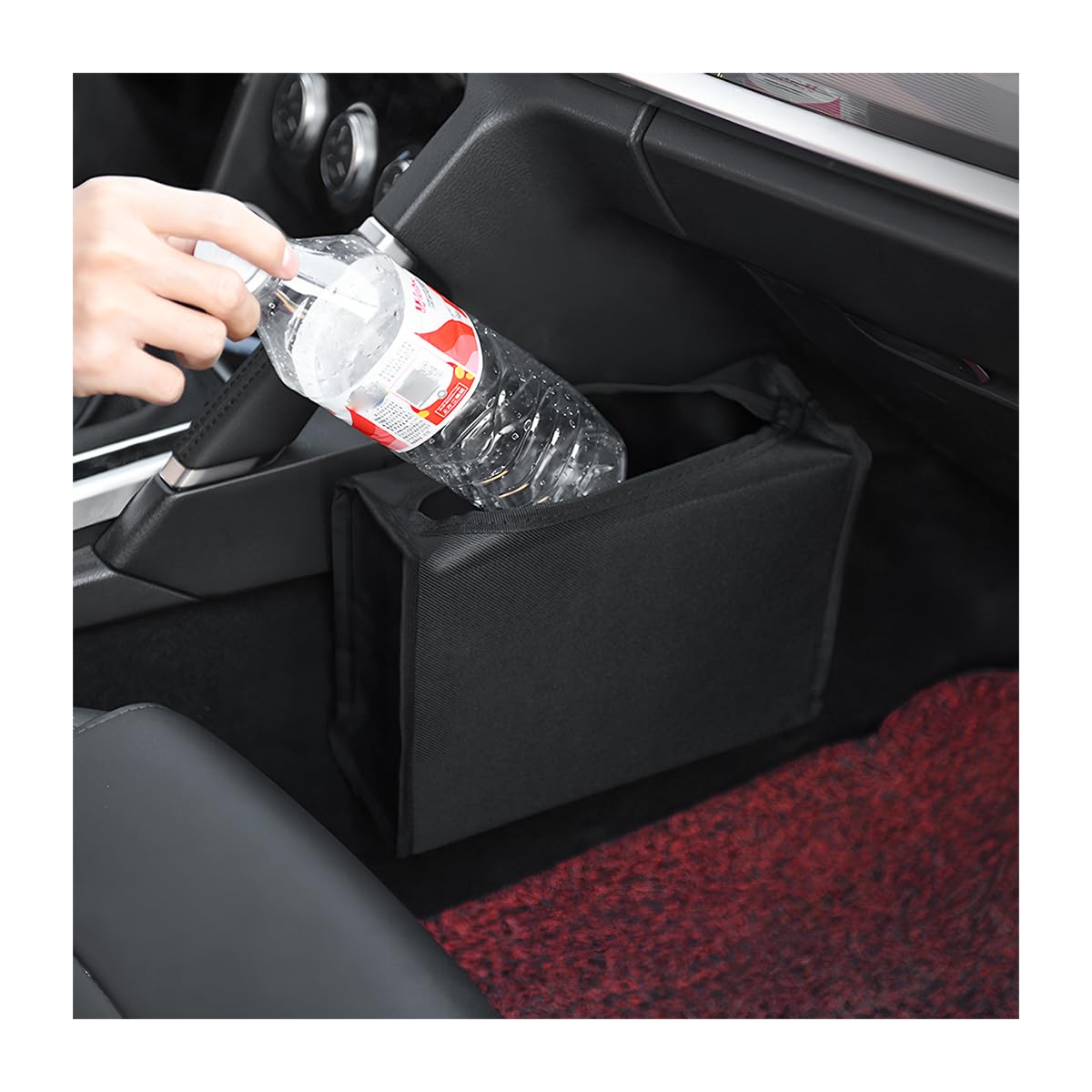 CGEAMDY Car Trash Can, Auto Garbage Storage Pocket, Leak-Proof Foldable Bag Dustbin, Multi-Purpose Portable Rubbish Organizer, Automotive Interior Accessory, Trash Container for Vehicle, Home, Office