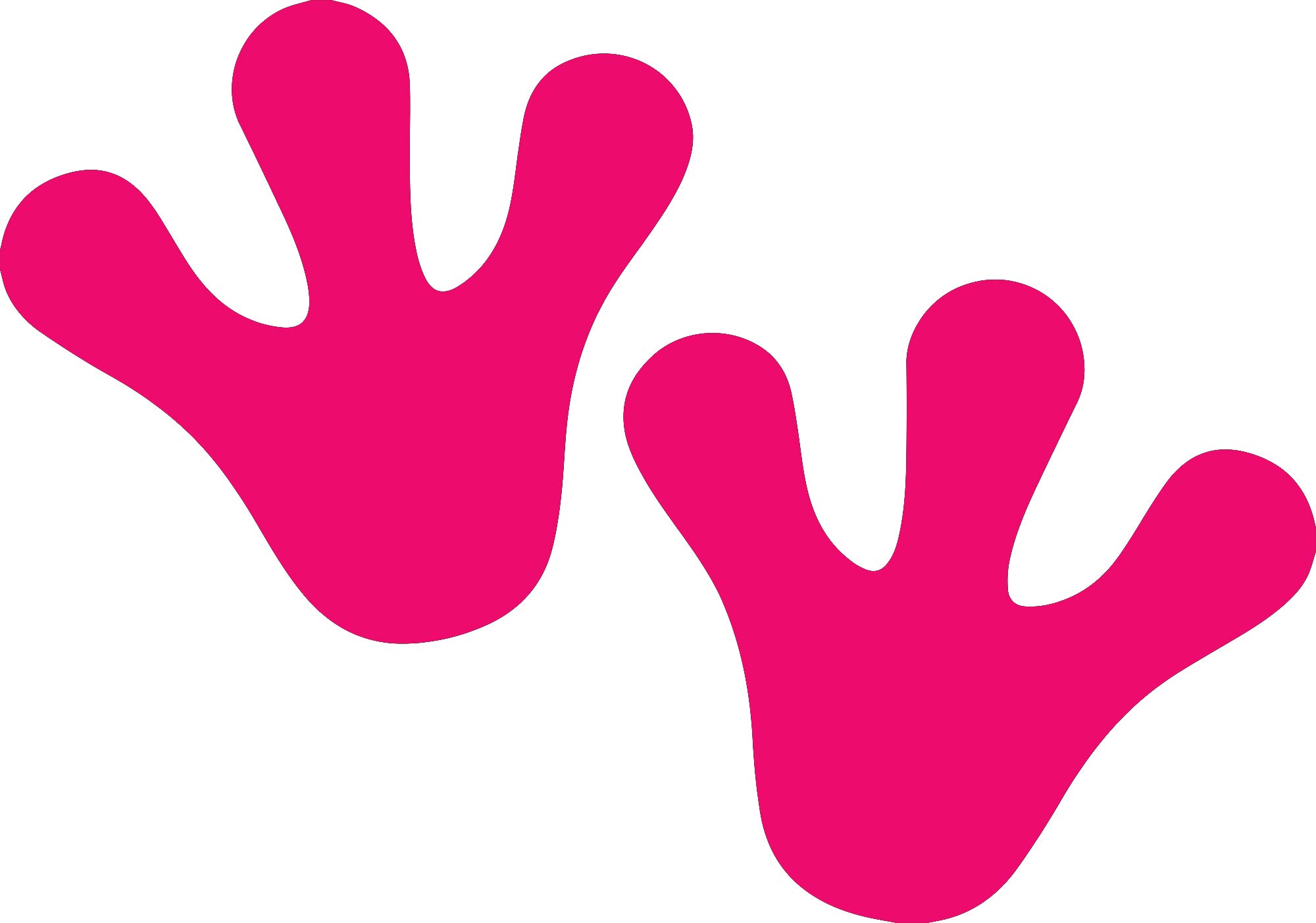 ANGDEST Frog Feet Silhouette ! (Pink) (Set of 2) Premium Waterproof Vinyl Decal Stickers for Laptop Phone Accessory Helmet Car Window Bumper Mug Tuber Cup Door Wall Decoration