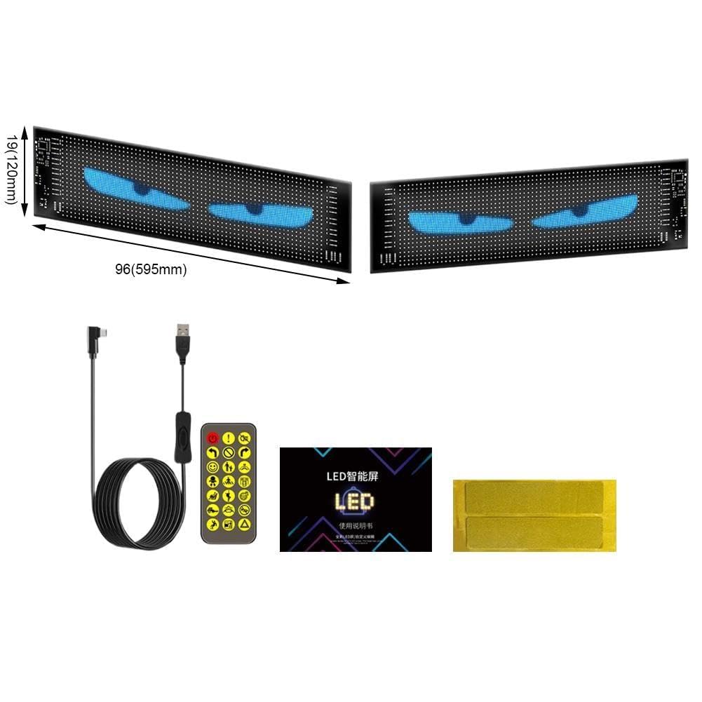 Camion Programmable Eye LED Pare-brise Télécommande Flexible Pixel Éclairage Matrix Board Affichage Texte M1N1 Panneau Défilement