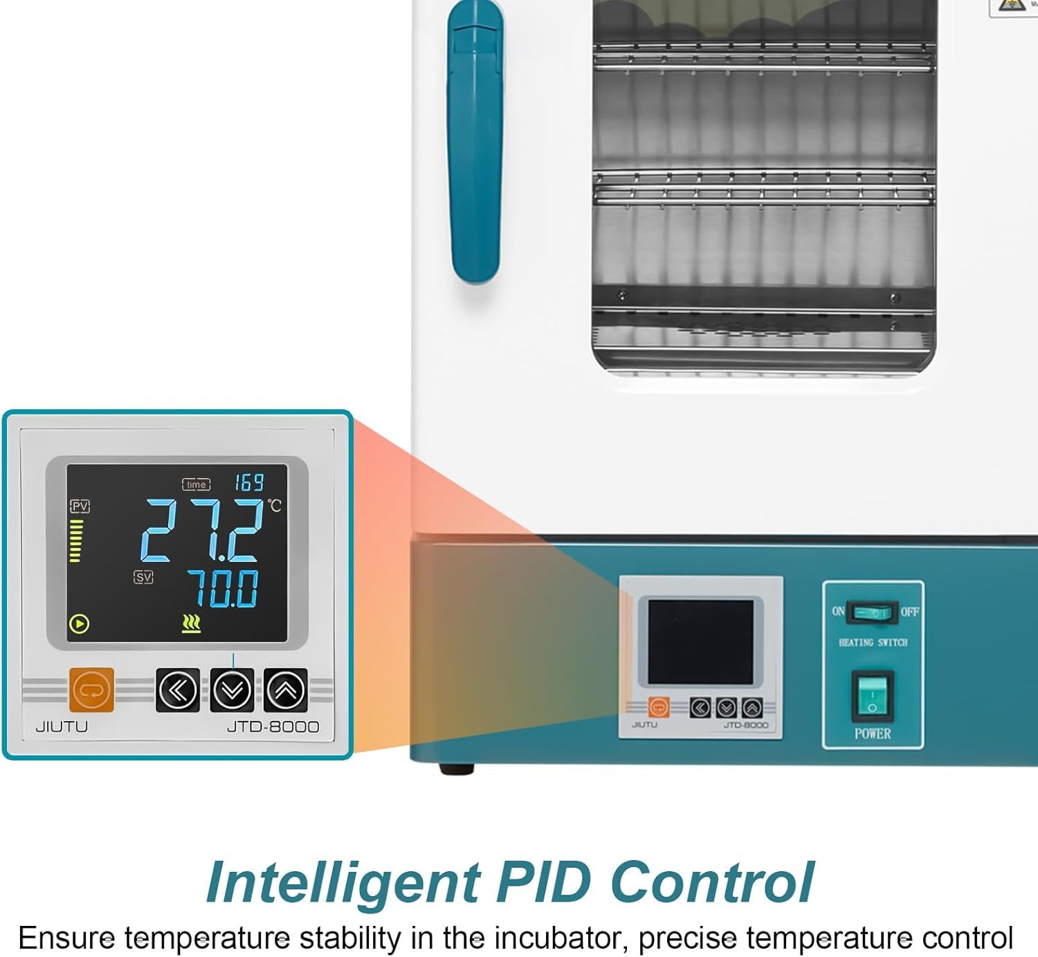 20-Liter-laborinkubator Mit Pid-regelung, Digitaler Temperaturanzeige Von 0–65 °c, Mikrobiologisches Forschungsgerät Für Wissenschaftliche Experimente, Zuverlässiges Und Präzises