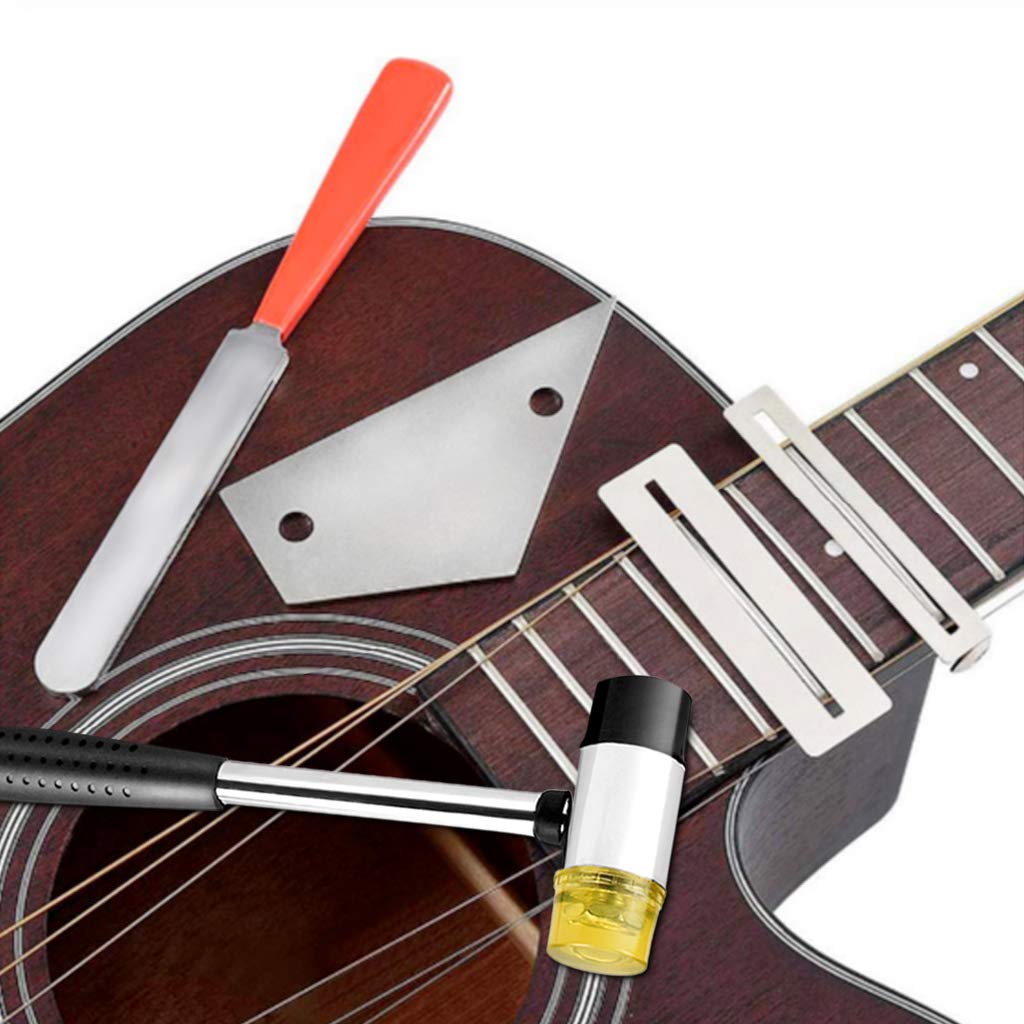 Alnicov 7PCS Kit di strumenti per levigare il livellamento dei tasti per liutai e chitarristi
