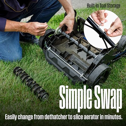 Image of Westinghouse 16 inch 15-Amp 2-in-1 Electric Dethatcher and Scarifier with Collection Bag