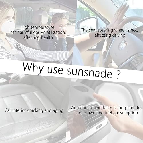 Miniatura 3 de Windshield Umbrella Sun Shade,2023 Upgraded Opening and 360 Bendable Handle Design,Blocking UV Car Sun Visor for Car Interior Accessories Sun Heat