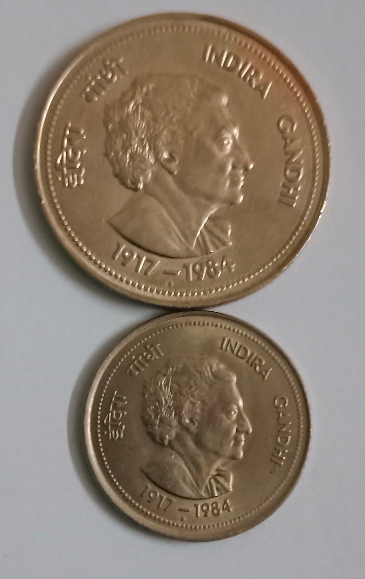Indira Gandhi set of Hobby coin collection 2 pcs in high grade 5 rupees and 50 paisa-picture-16