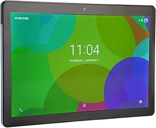 Kufoo 10 Inch Tablet, 100-240V Call Support Tablet 5G WIFI 4G RAM 256G ROM Octa Core Processor for Home for Travel (UK Plug)