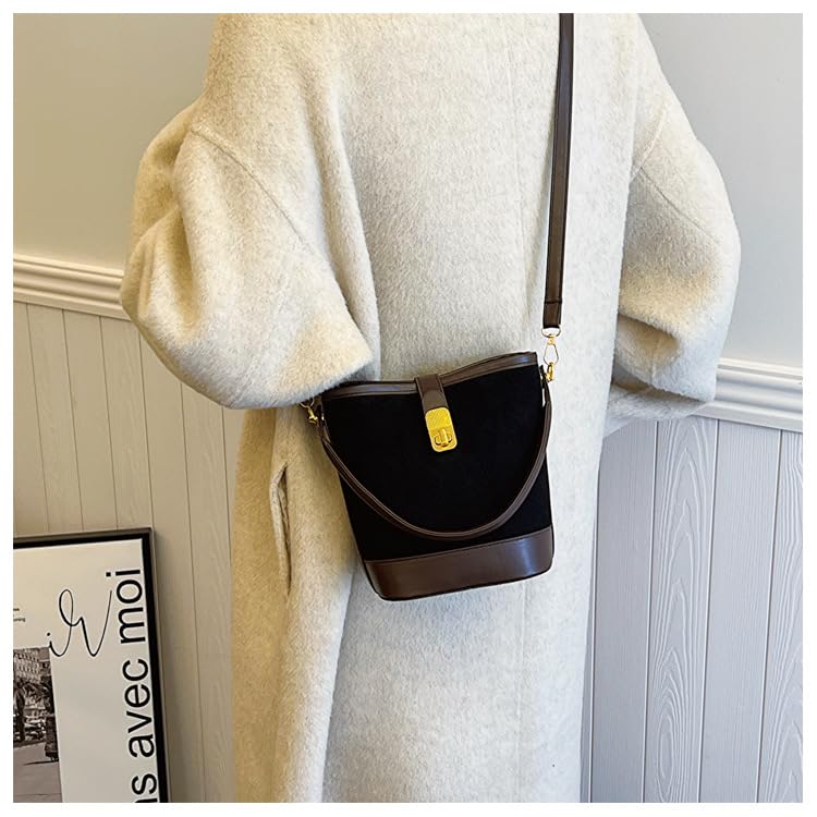 Bucket Bag for Women Classic Crossbody Purse Leather Shoulder Bag Handbag with Adjustable Strap2