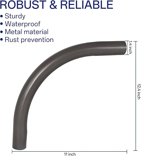 Miniatura 3 de Brazo de montaje de extensión para luz LED de granero, ángulo ajustable, poste de montaje de aluminio marrón resistente para el atardecer al