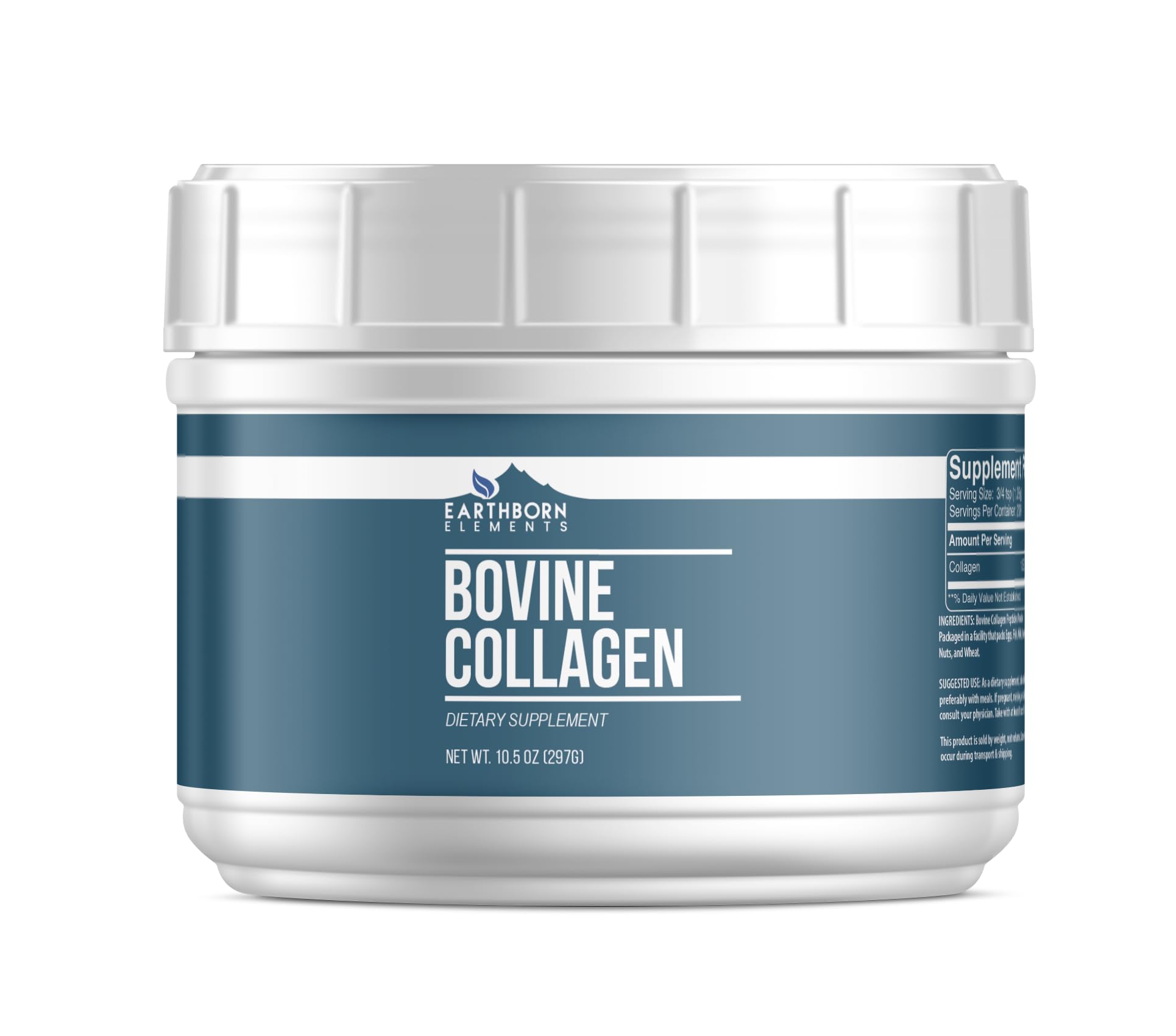 Earthborn Elements Bovine Collagen Peptides Powder 10 5 oz Pure Undiluted Dietary Supplement