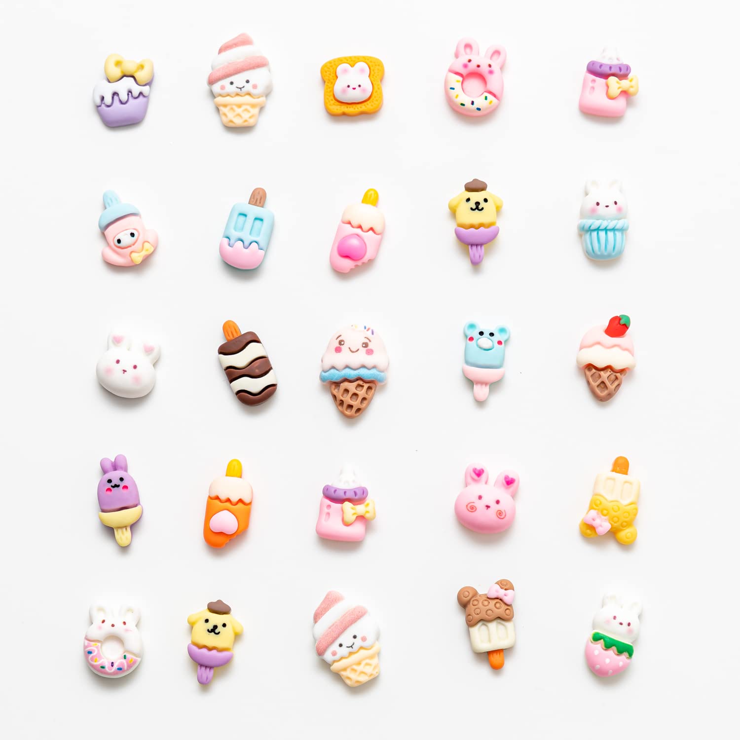 Amazon.com: Slime Charms 50pcs Ice Cream Cookie Animal Cute Set