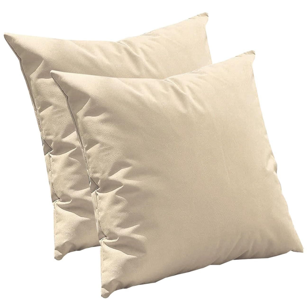 2 Fundas Cojines ExteriorJardin Impermeable, Fundas de Almohada 50x70 40x70 40x60 45x45 50x50 Funda De Cojín Protector De Almohada De Sofá Decorativa con Cremallera(Beige,50x80 cm Pack of 2)