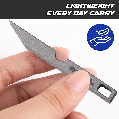 Miniatura 2 de Mini barra de palanca EDC de titanio, pequeño llavero multiherramienta de bolsillo delgado, para llevar todos los días para hombres