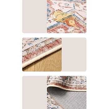 花柄ラグ・カーペットペルシャ Amazon | ラグ カーペット 洗える 花柄24 オールシーズン適用