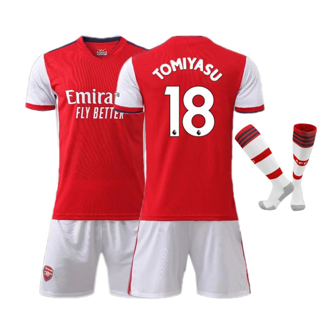 アーセナル 冨安健洋18番 2XL ユニフォーム アーセナルFC サッカーユニフォーム メンズ SIZE XXL レッド