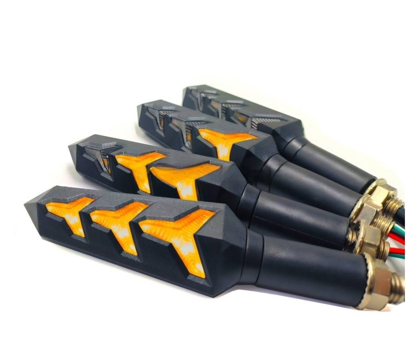 Luces intermitentes LED para motocicleta universales con relé 7