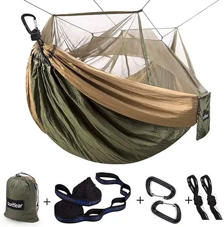 Camping Hammock, Portable Double Hammock with Net, 2...